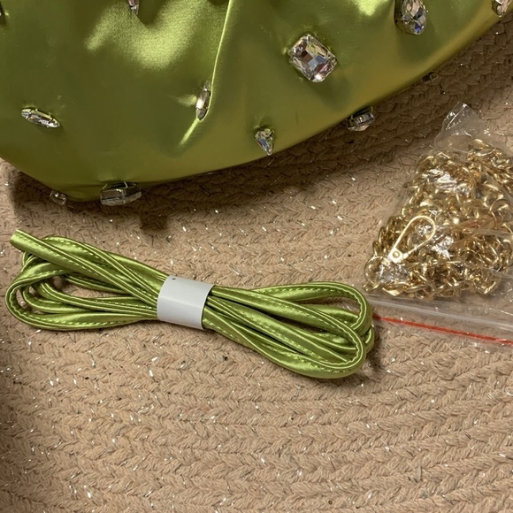 Anthropologie Maeve Frank’s clutch purse new green 2 straps - Picture 7 of 10